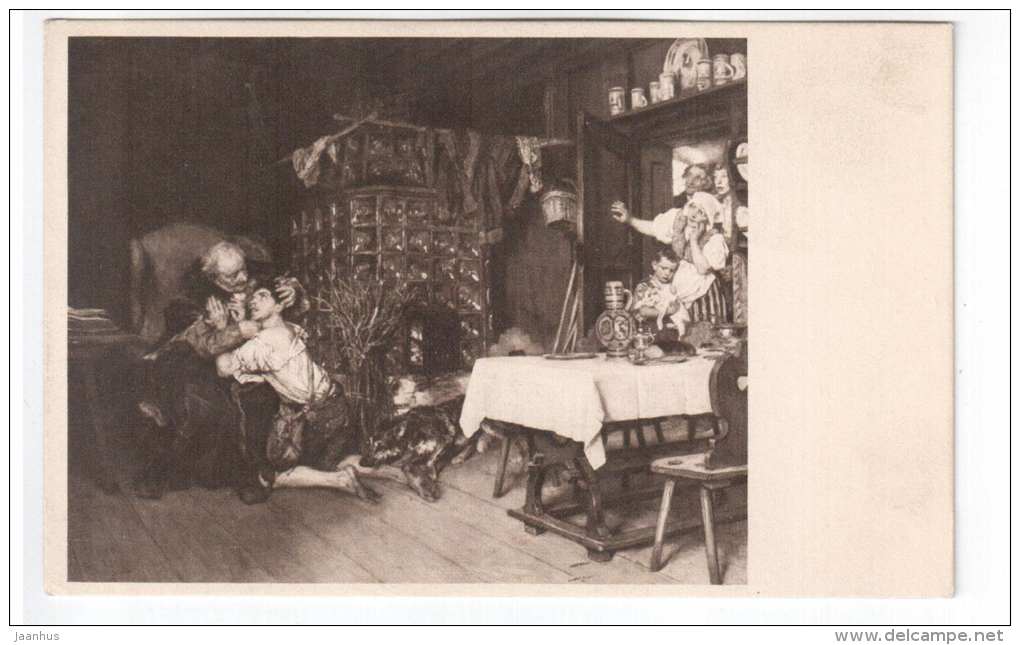 illustration by E. von Gebhardt - Der Verlorene Sohn - The Prodigal Son - AN Paris 5440 - No 6 - old postcard - unused - JH Postcards