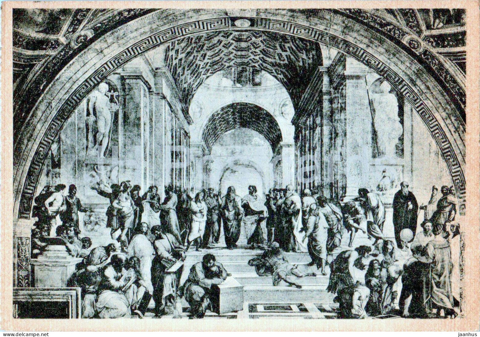 Citta del Vaticano - Stanze di Raffaello - La Scuola di Atene - Italian art - 14563-49 - old postcard - Italy - used - JH Postcards
