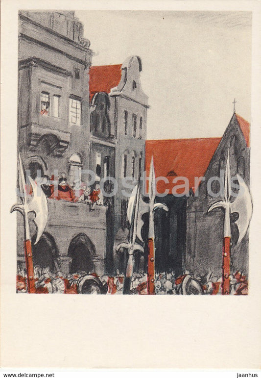 Taras Bulba by N. Gogol - square - illustration by Shmarinov - 1973 - Russia USSR - unused - JH Postcards