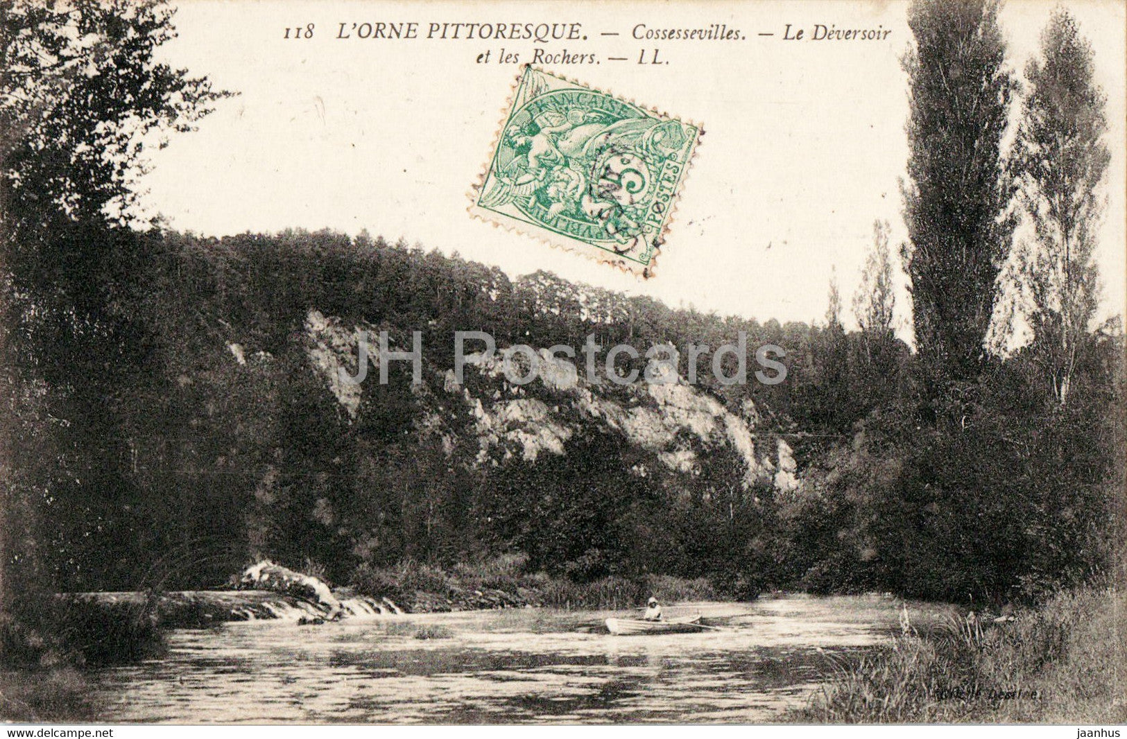 L'Orne Pittoresque - Cossessevilles - Le Deversoir et les Rochers - 118 - old postcard - 1907 - France - used - JH Postcards