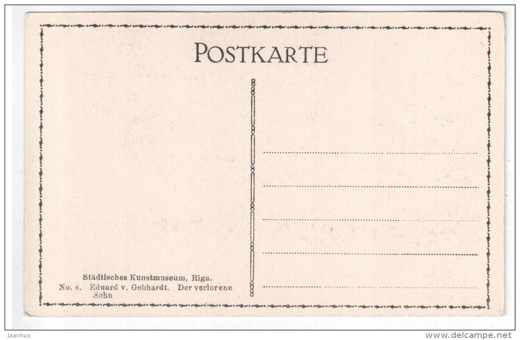 illustration by E. von Gebhardt - Der Verlorene Sohn - The Prodigal Son - AN Paris 5440 - No 6 - old postcard - unused - JH Postcards