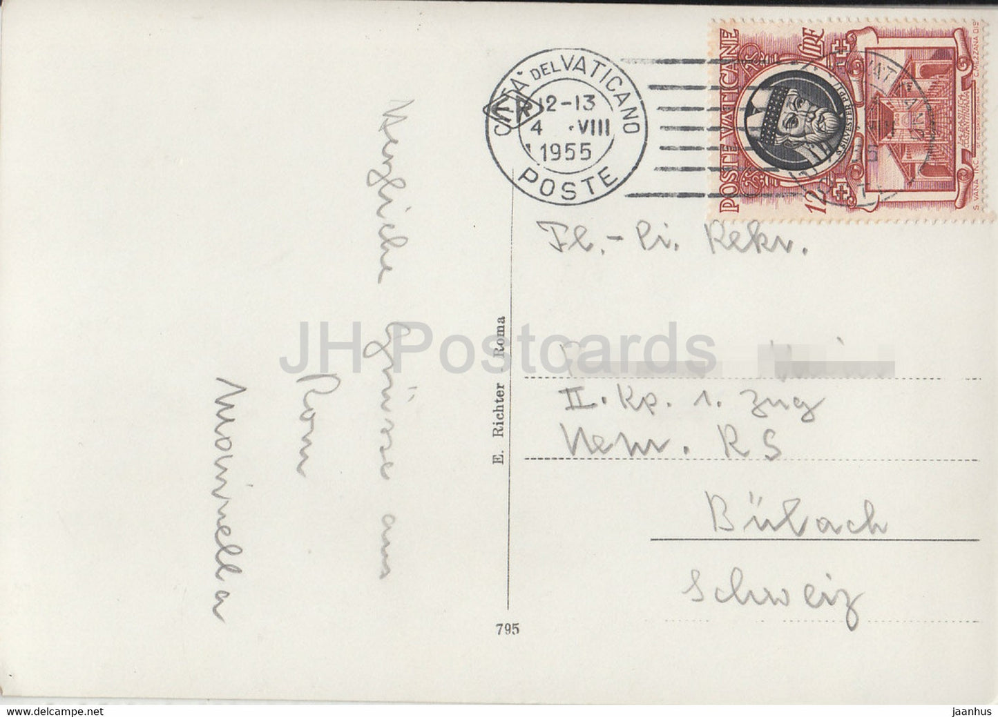 Roma - Rome - Interno del Colosseo - Colosseum - ancient architecture - old postcard - 1955 - Italy - Italia - used