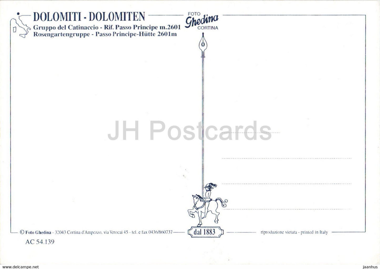 Rif Passo Principe Dolomiti - Gruppo del Catinaccio - Italie - inutilisé