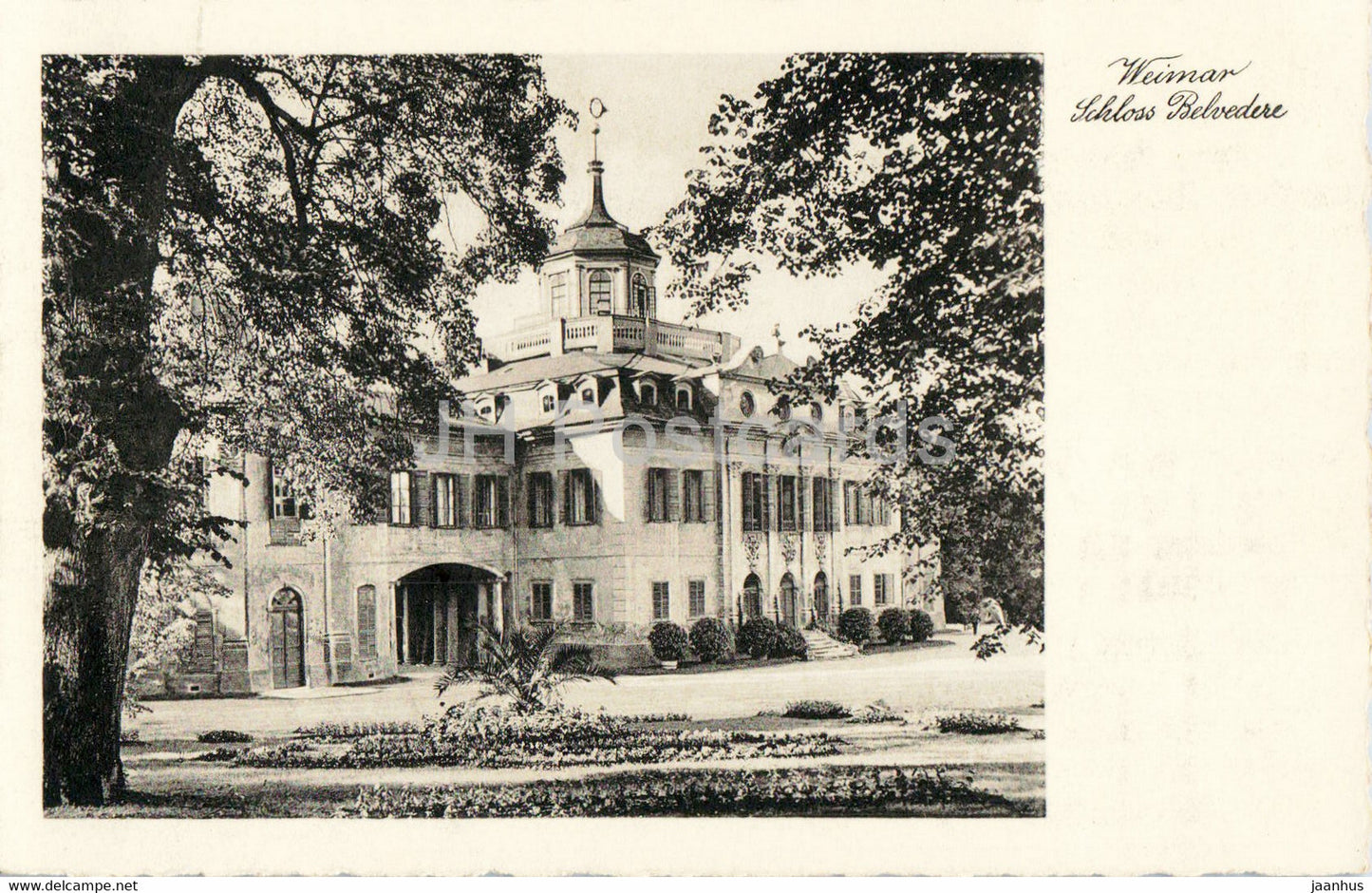 Weimar - Schloss Belvedere - castle - 1350 - old postcard - Germany - unused - JH Postcards