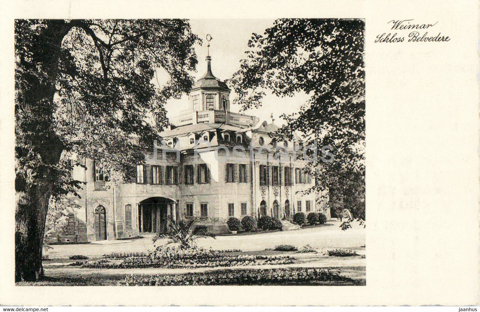 Weimar - Schloss Belvedere - castle - 1350 - old postcard - Germany - unused - JH Postcards