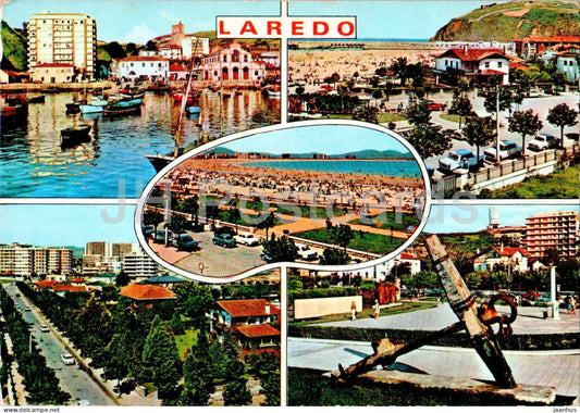 Laredo - Vistas parciales - Partial views - anchor - multiview - 81 - 1972 - Spain - used - JH Postcards