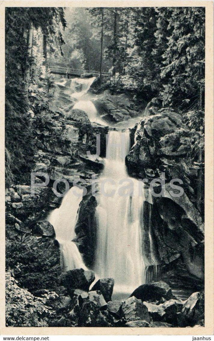 Triberg - Schwarzwald - Die Wasserfalle - waterfall - old postcard - Germany - unused - JH Postcards