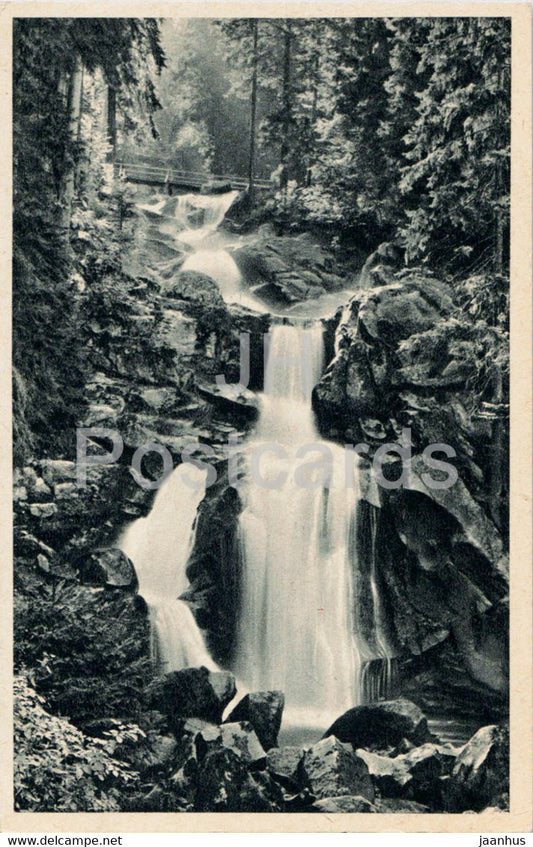 Triberg - Schwarzwald - Die Wasserfalle - waterfall - old postcard - Germany - unused - JH Postcards