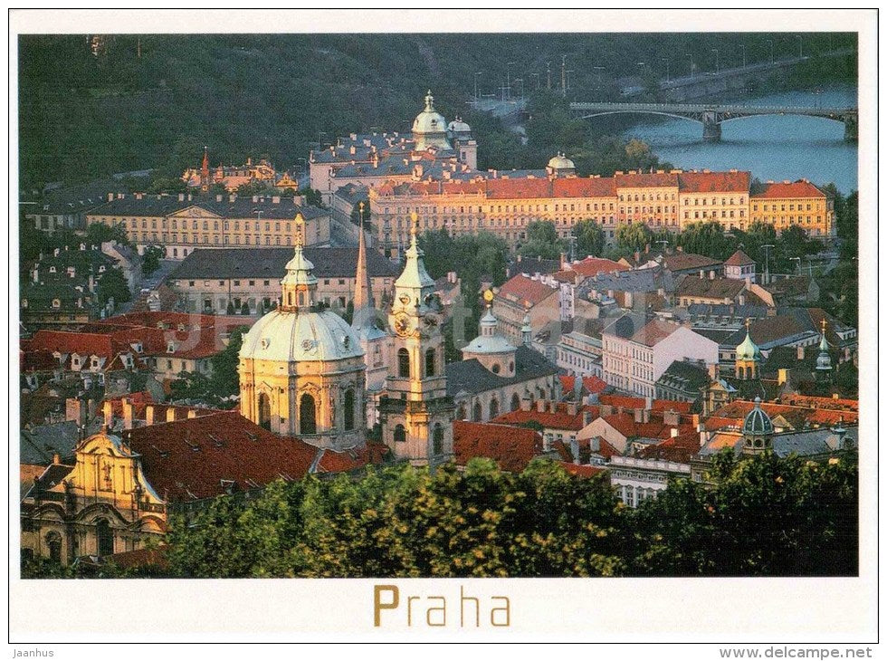 Mala Strana - The Lesser Town - The Vltava river - Praha - Prague - Czech - used - JH Postcards