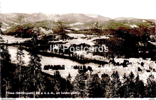 Titisee 850 m mit Feldbergmassiv - old postcard - Germany - unused - JH Postcards