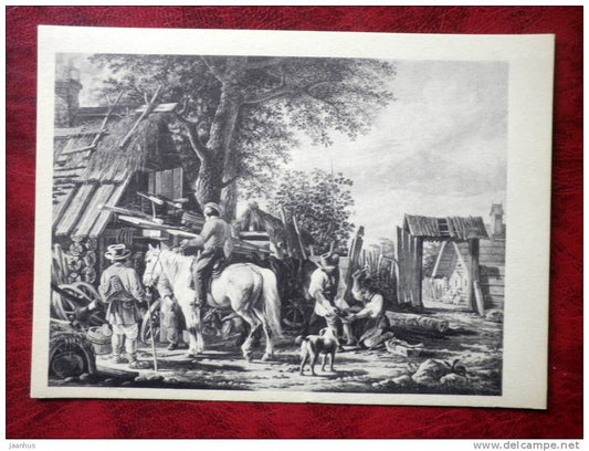 Painting by A.O. Orlowski, 1820  - to forge - art - postcard printed in 1959 - Russia - USSR - unused - JH Postcards