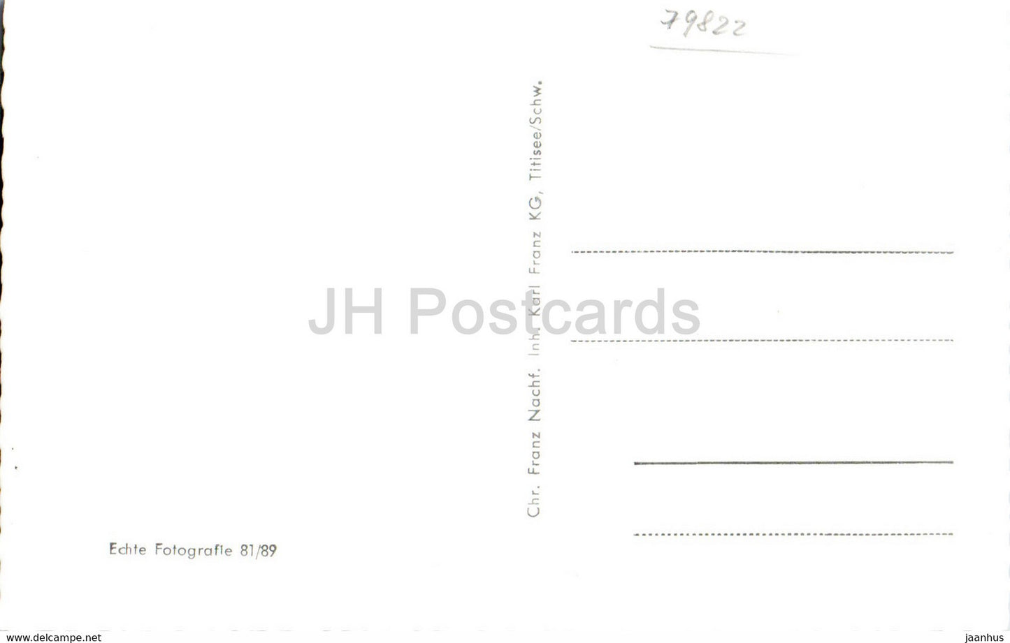 Titisee 850 m mit Feldbergmassiv - old postcard - Germany - unused