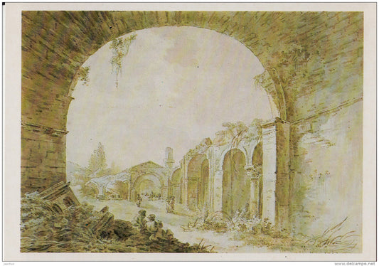 illustration by Balthazar de la Traverse - Old Crimea , 1798 - 1986 - Russia USSR - unused - JH Postcards