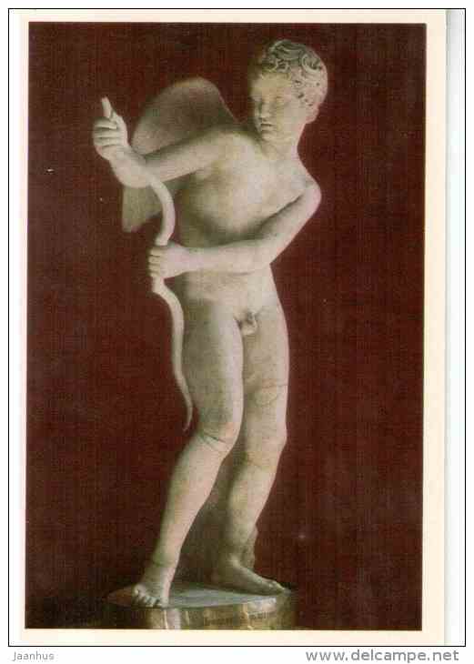 Eros by Lysippus , 4th century BC - sculpture - Art of Ancient Greek and Rome - 1972 - Russia USSR - unused - JH Postcards