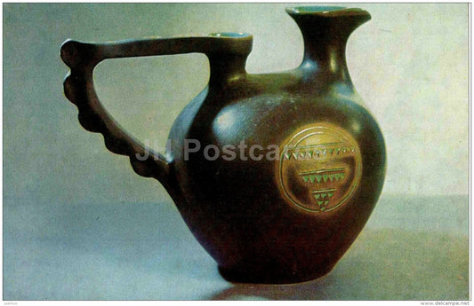 Jug by G. Kartvelishvili - earthenware - Stamping and Ceramics of Georgia - 1968 - Georgia USSR - unused - JH Postcards