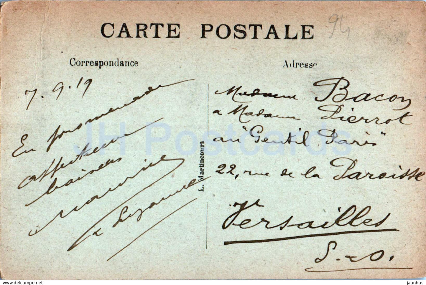 De la Varenne a Champigny - La Marne au pont du chemin de fer - Boot - 242 - alte Postkarte - 1919 - Frankreich - gebraucht 