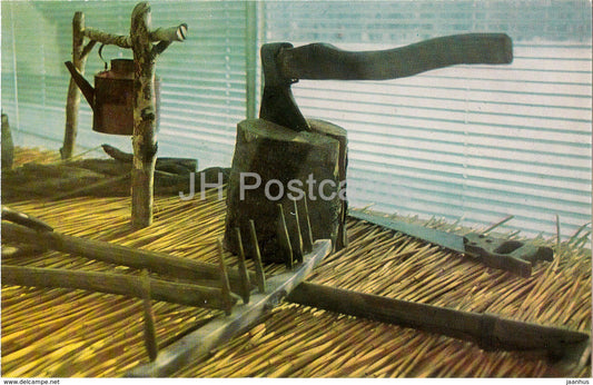 Razliv - Pavilion of the Lenin Memorial Museum The Hut - Part of Display - Lenin Memorial - 1970 - Russia USSR -  unused - JH Postcards