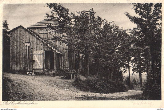Das Gothehauschen auf dem Kickelhahn b Ilmenau - old postcard - 2035 - 1929 - Germany - used - JH Postcards