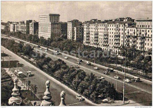 Leningrad Highway - Moscow - 1957 - Russia USSR - unused - JH Postcards