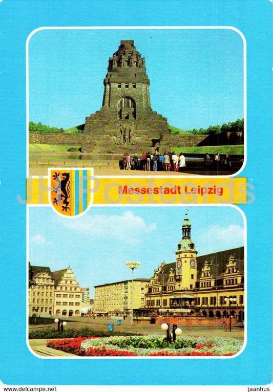 Messestadt Leipzig - Volkerschlachtdenkmal - Markt und Altes Rathaus - Germany - DDR - unused - JH Postcards