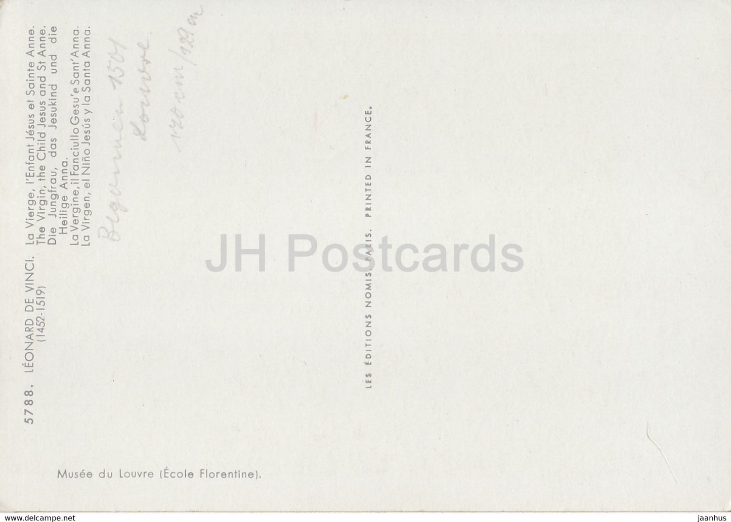 painting by Leonardo da Vinci - Die Jungfrau , das Jesuskind und die Heilige Anna - Italian art - France - used