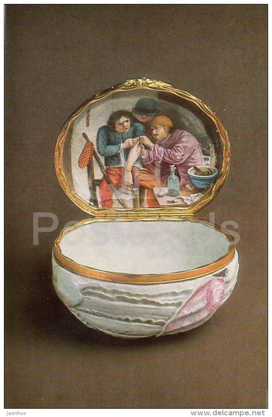 Shell-Shaped Snuff-Box , 1750s - Imperial Porcelain - Russian Snuff-Boxes in Hermitage - 1985 - Russia USSR - unused - JH Postcards