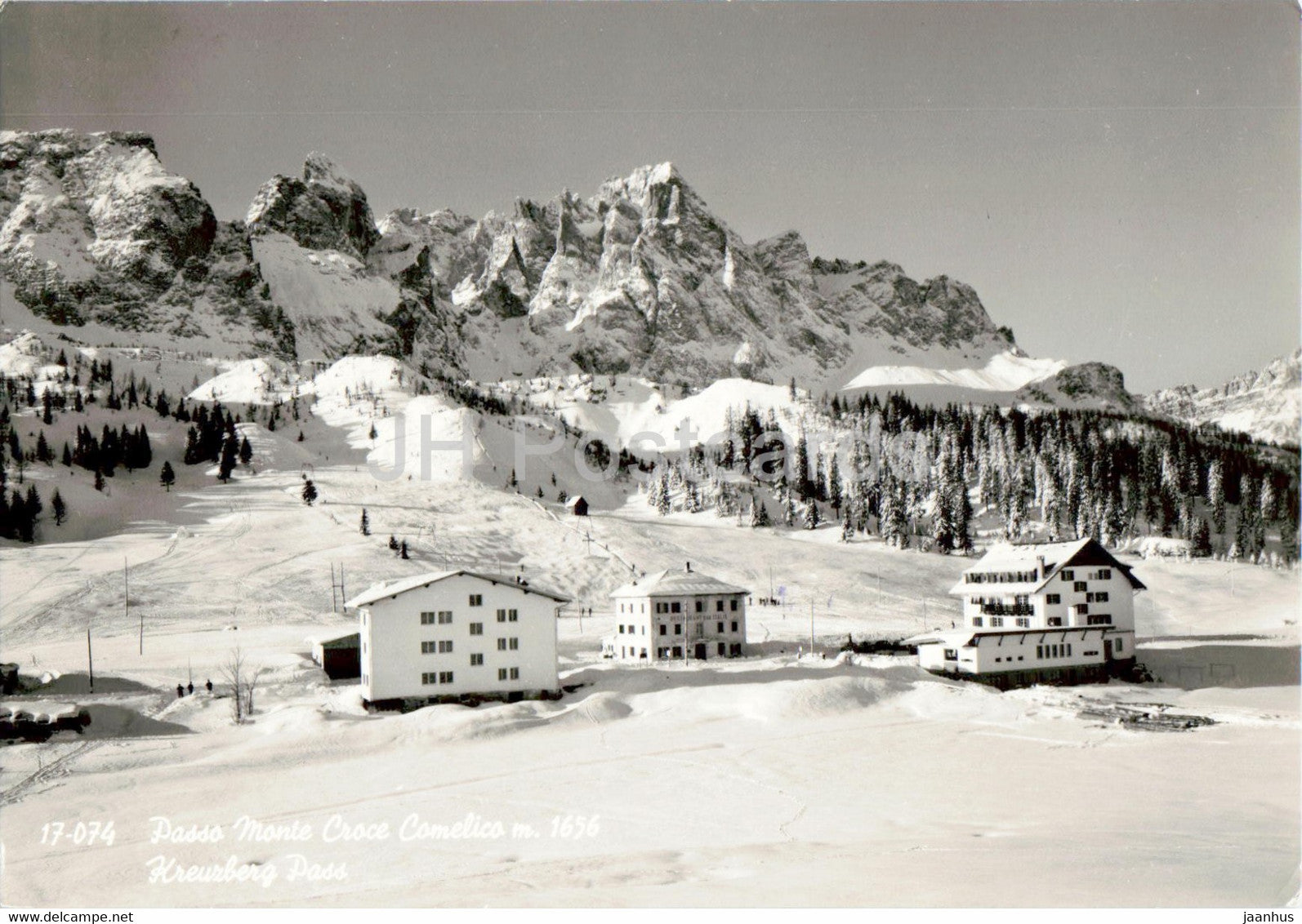 Passo Monte Croce Comelico 1656 m - Kreuzberg Pass - 17-074 - Italy - used - JH Postcards