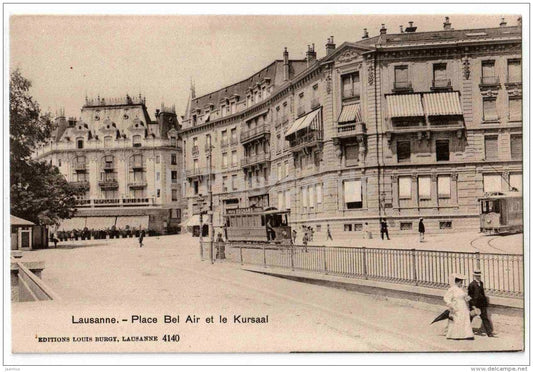 Place Bel Air et le Kursaal - Lausanne - 4140 - Switzerland - old postcard - unused - JH Postcards