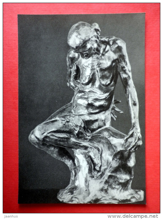Old Woman (Lovely Heaulmiere) , 1885 - sculpture by August Rodin - french art - unused - JH Postcards