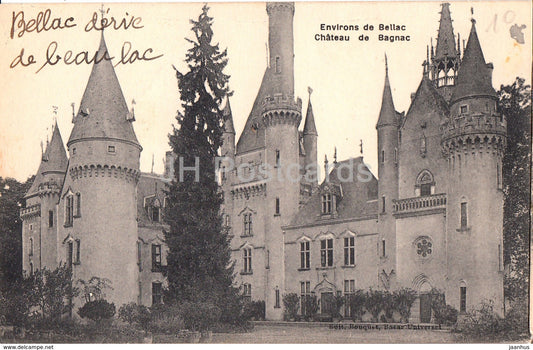 Environs de Bellac - Chateau de Bagnac - castle - old postcard - 1918 - France - used - JH Postcards
