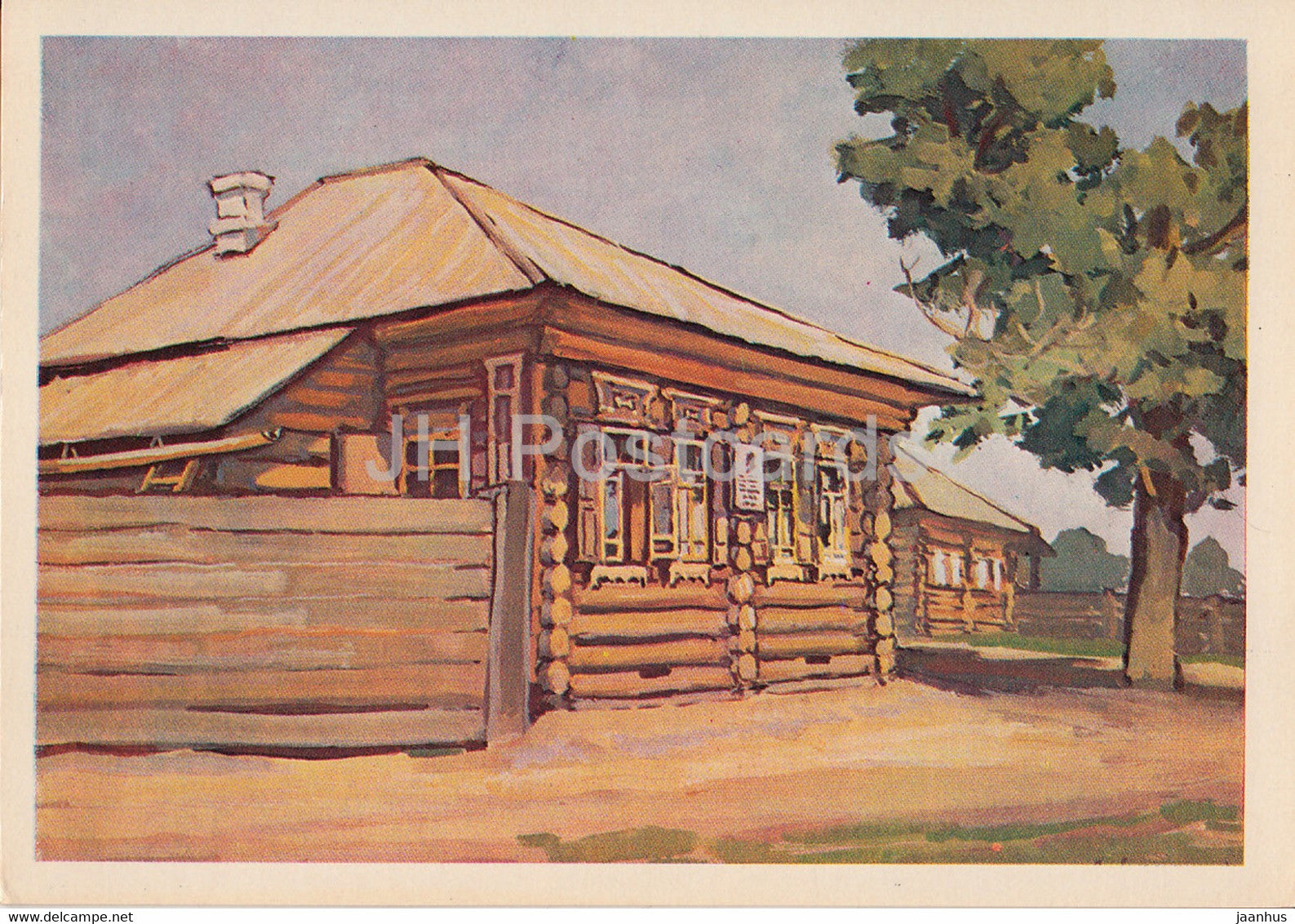 Shushenskoe - Peasant Zyryanov house where Lenin lived - 1980 - Russia USSR - used - JH Postcards