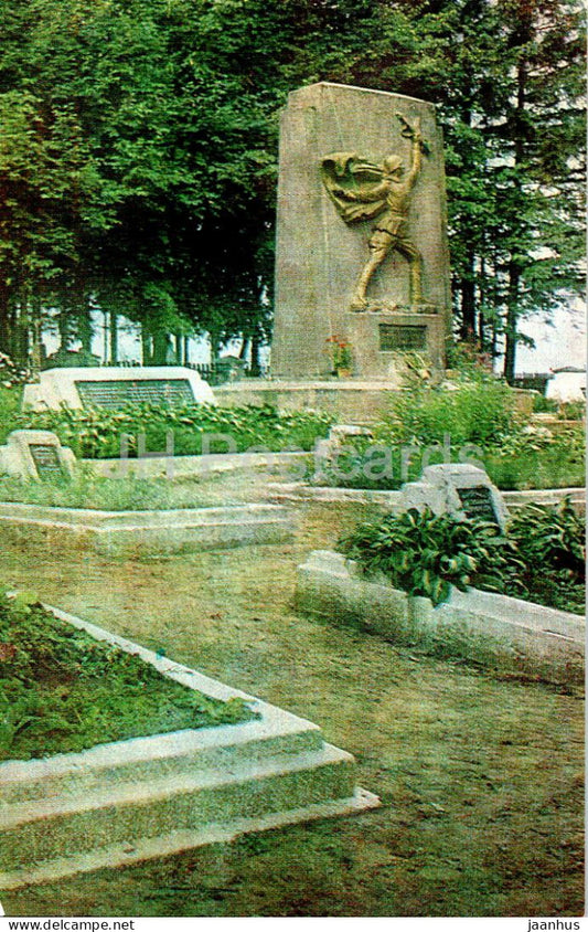 Plunge - WWII mass grave - monument - 1984 - Lithuania USSR - unused - JH Postcards