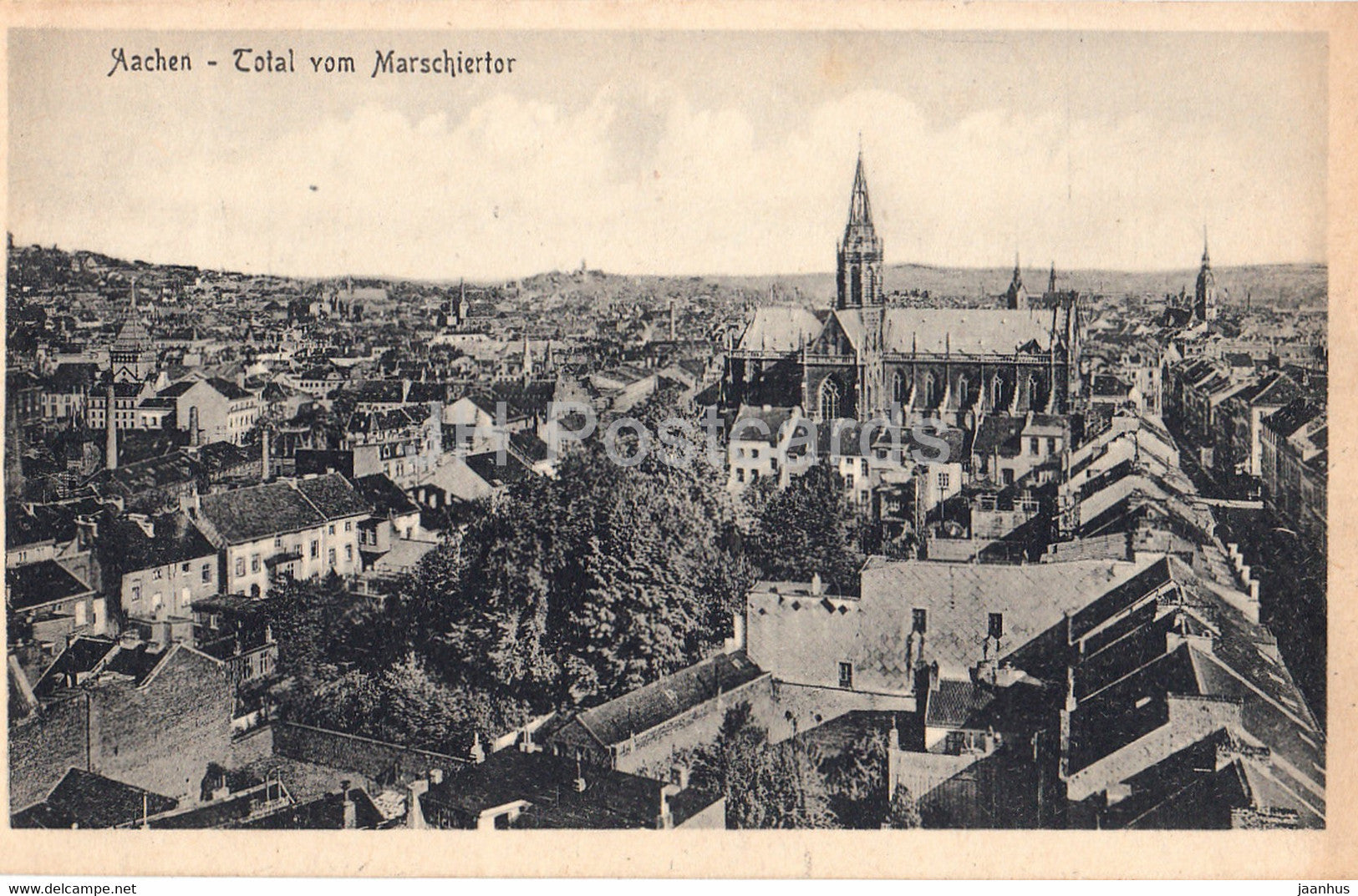 Aachen - Total vom Marschiertor - old postcard - Germany - used - JH Postcards