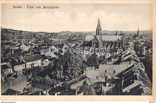 Aachen - Total vom Marschiertor - old postcard - Germany - used - JH Postcards