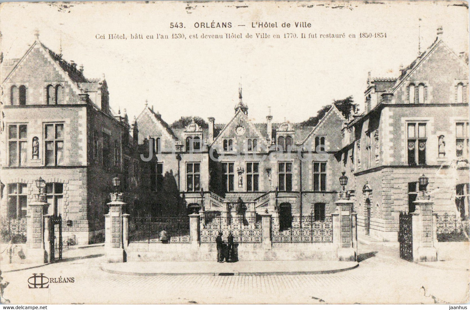 Orleans - L'Hotel de Ville - 543 - old postcard - 1915 - France - used - JH Postcards
