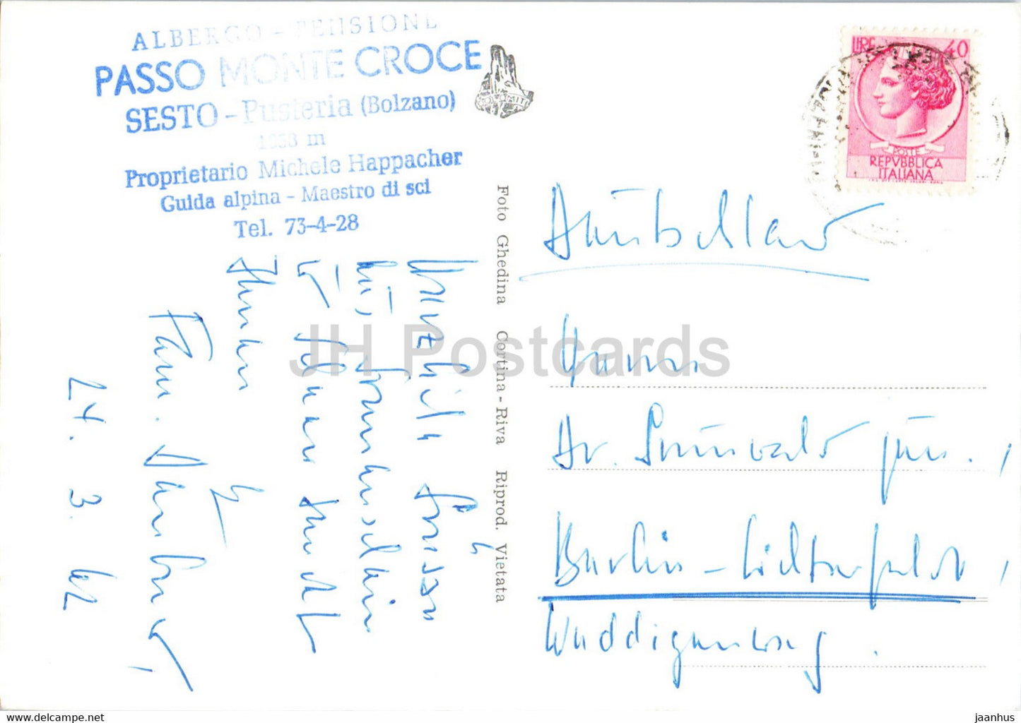 Passo Monte Croce Comelico 1656 m - Kreuzberg Pass - 17-074 - Italy - used