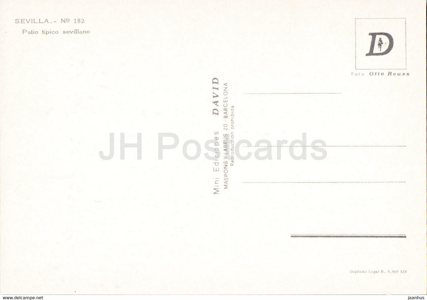 Sevilla - Patio tipico sevillano - vue typique - 182 - Espagne - inutilisé