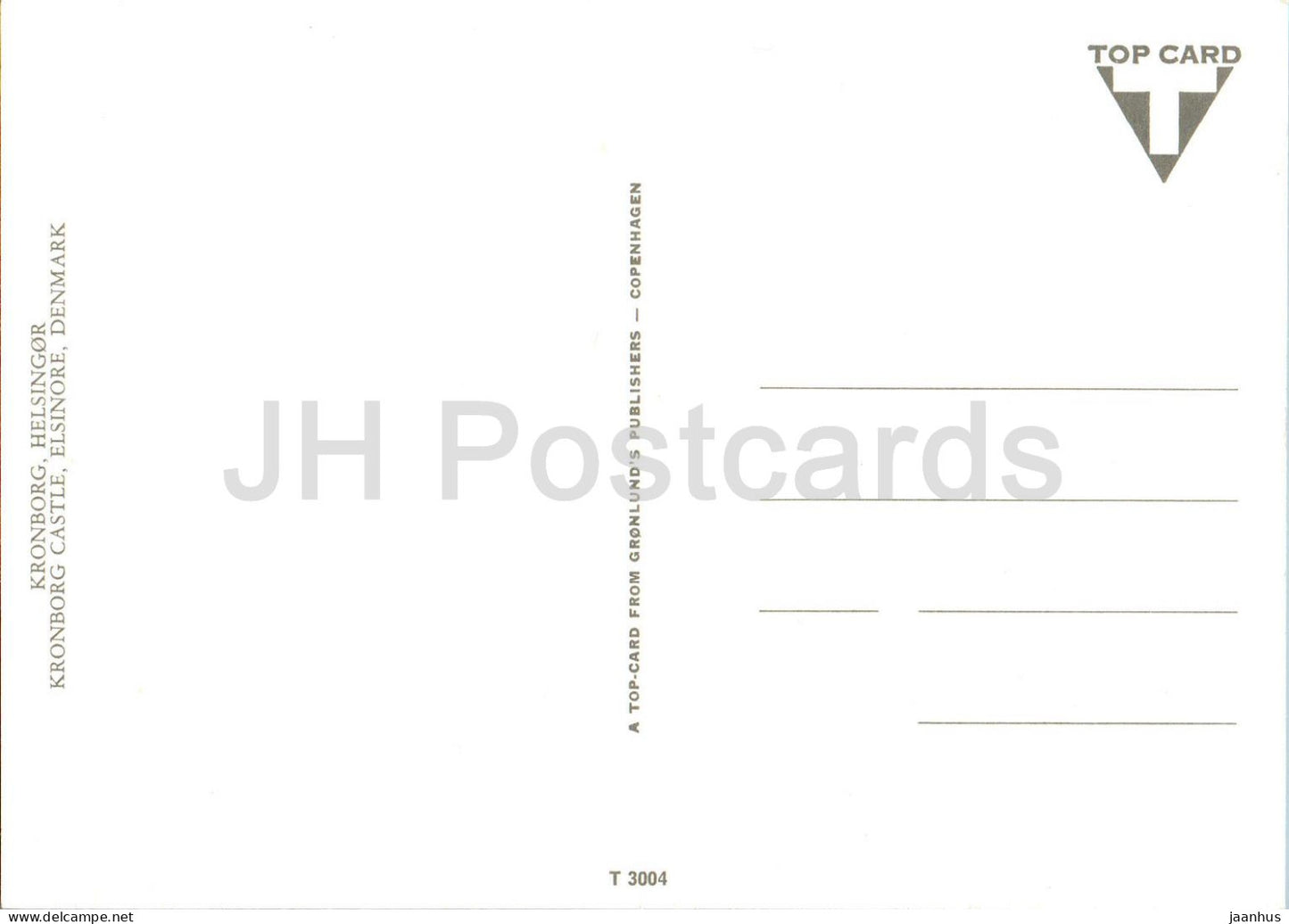 Kronborg - Helsingor - Elsinore - castle - T 3004 - Denmark - unused