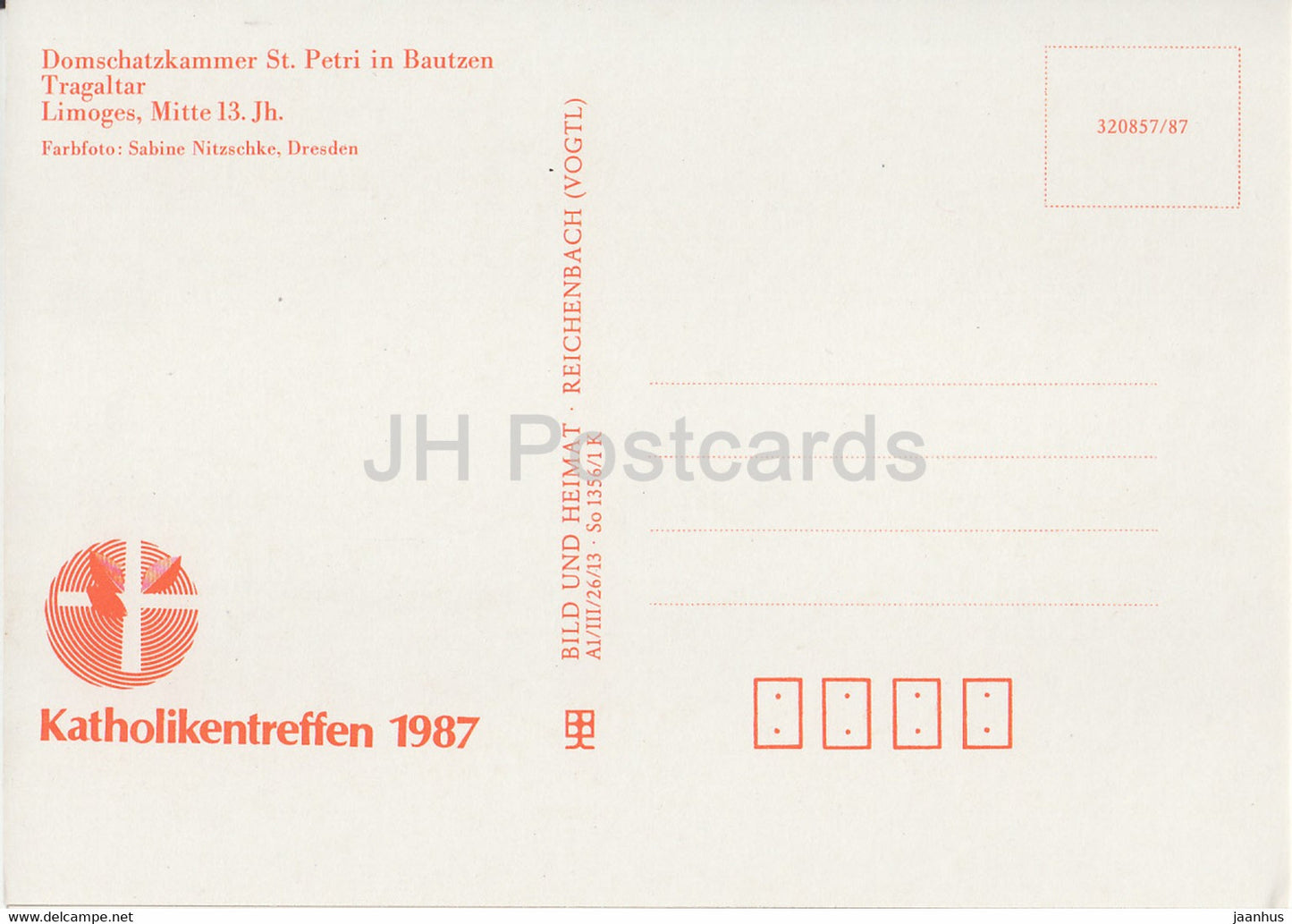 Tragaltar - Domschatzkammer St Petri à Bautzen - 1987 - DDR Allemagne - inutilisé