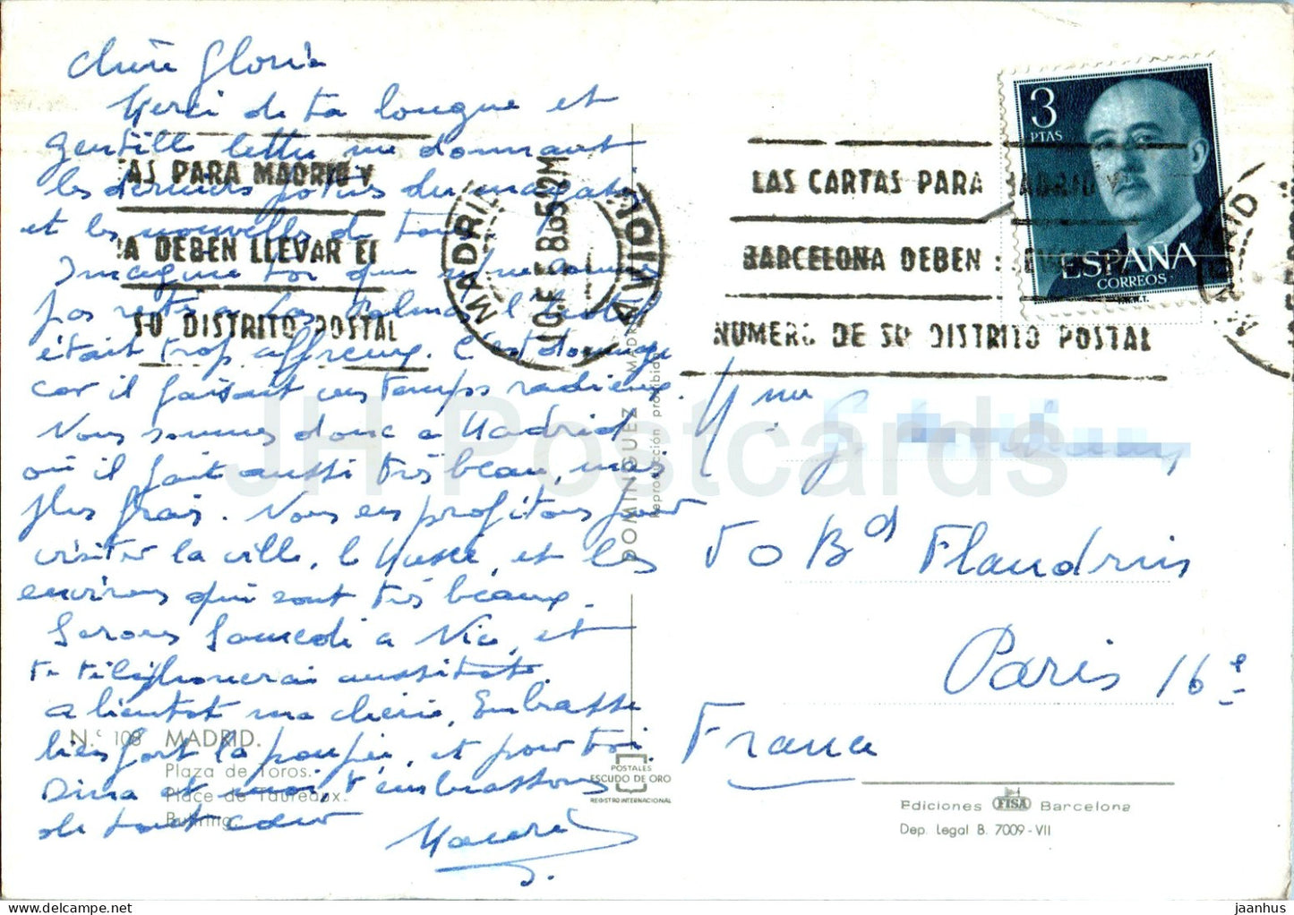 Madrid – Plaza del Toros – Stierkampfarena – 108 – 1986 – Spanien – gebraucht 