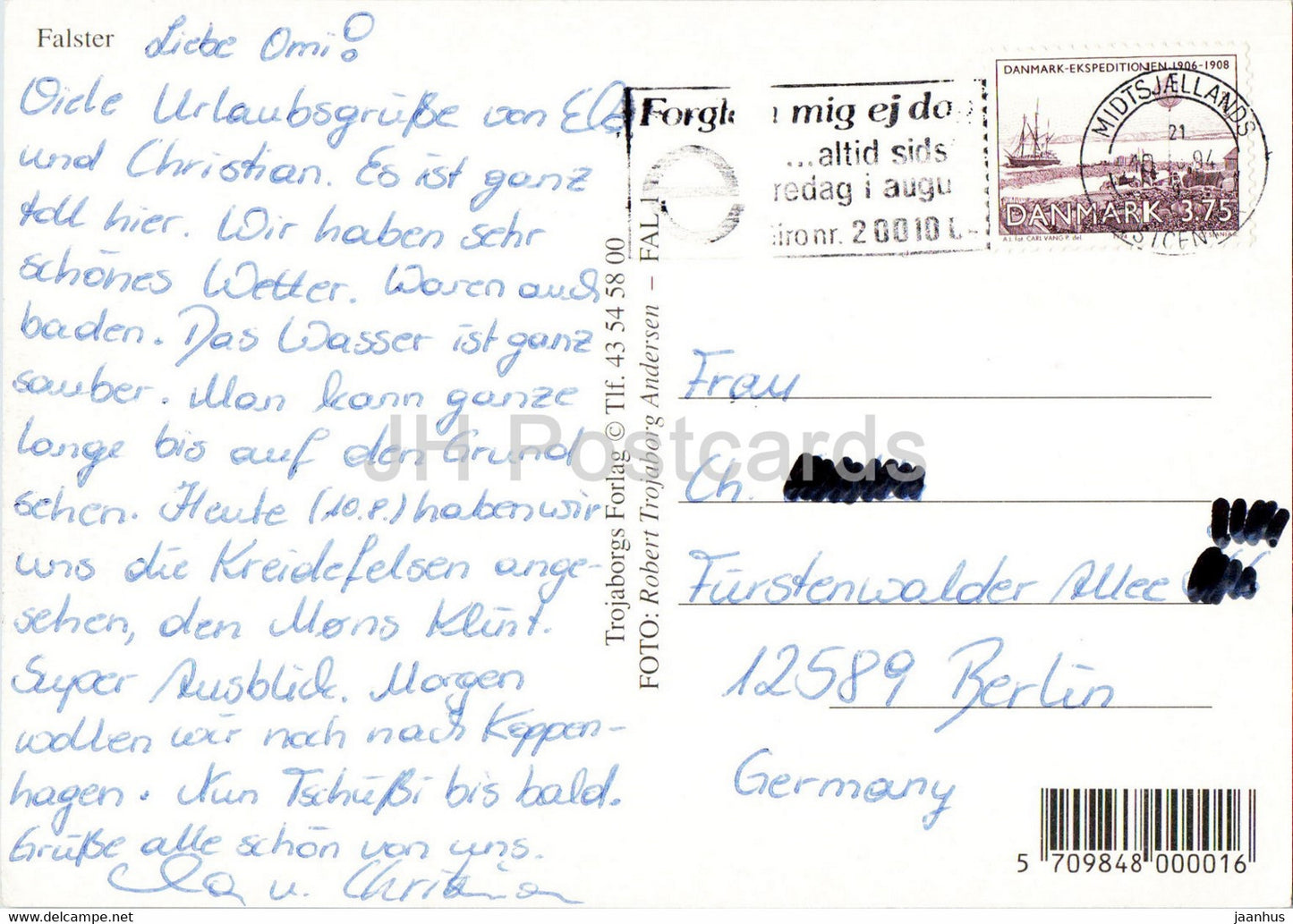 Falster - navire - bateau - moulin à vent - multiview - 1994 - Danemark - d'occasion