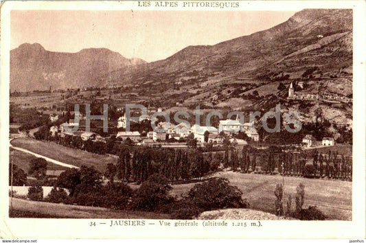Jausiers - Vue Generale - Les Alpes Pittoresques - 34 - old postcard - 1931 - France - used - JH Postcards