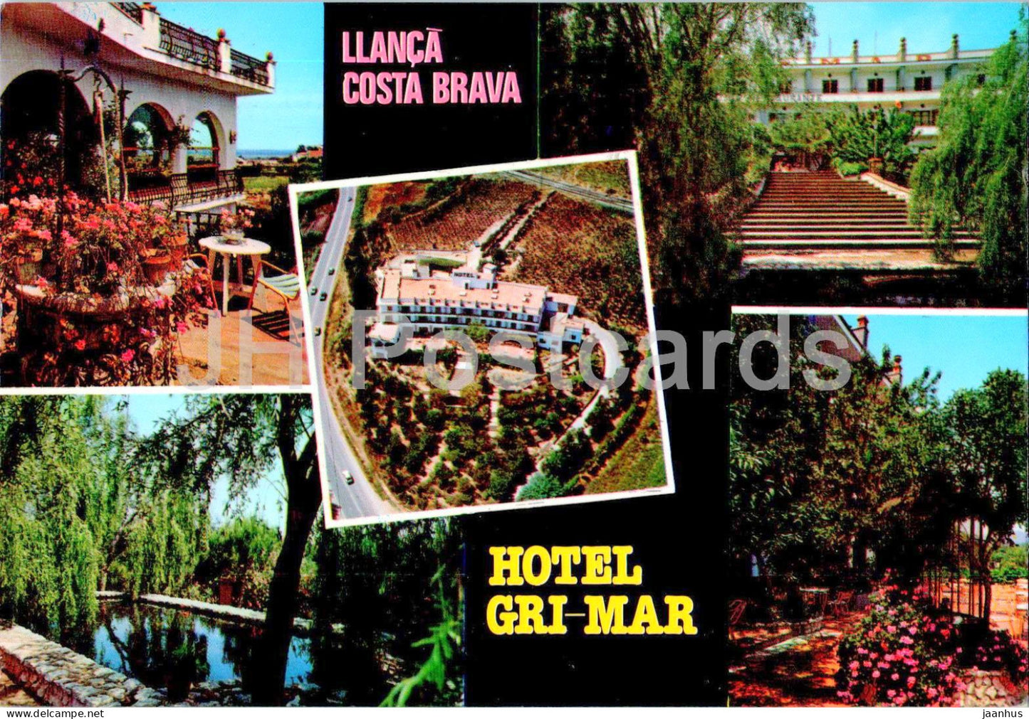 Hotel Gri-Mar - Llanca - Costa Brava - multiview - 1984 - Spain - used - JH Postcards