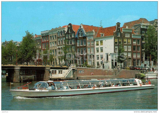 Oude Schans - passenger boat - Amsterdam - Netherlands - unused - JH Postcards