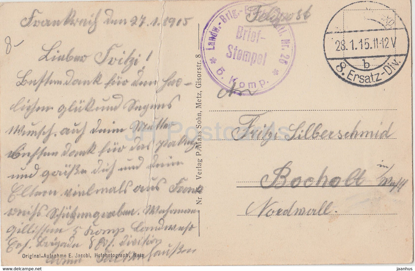 Schlachtfeld Buzy zwischen Conflans u Verdun - Offenes Heldengrab - Feldpost - carte postale ancienne - 1915 - France - utilisé