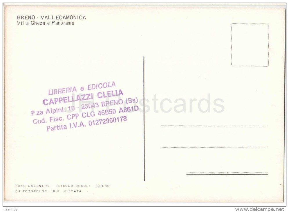 Villa Gheza e panorama - Breno Vallecamonica - Brescia - Lombardia - Italia - Italy - unused - JH Postcards