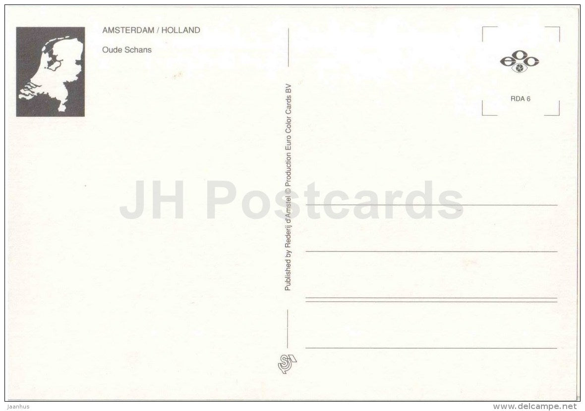 Oude Schans - passenger boat - Amsterdam - Netherlands - unused - JH Postcards