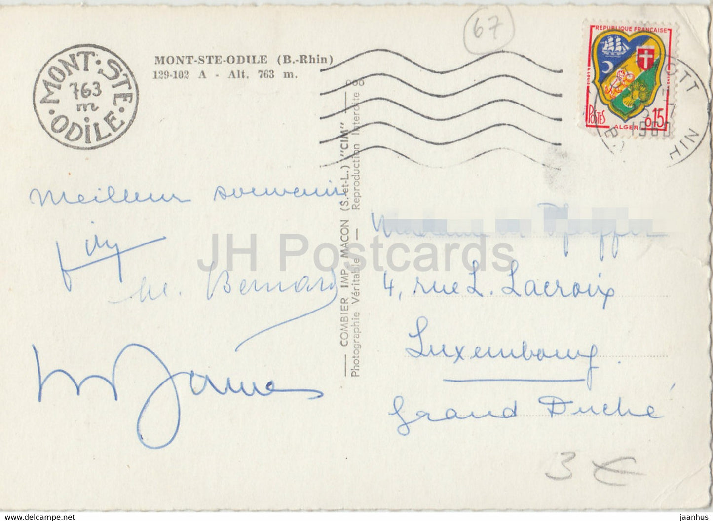 Mont Ste Odile 763 m - 1960 - France - used
