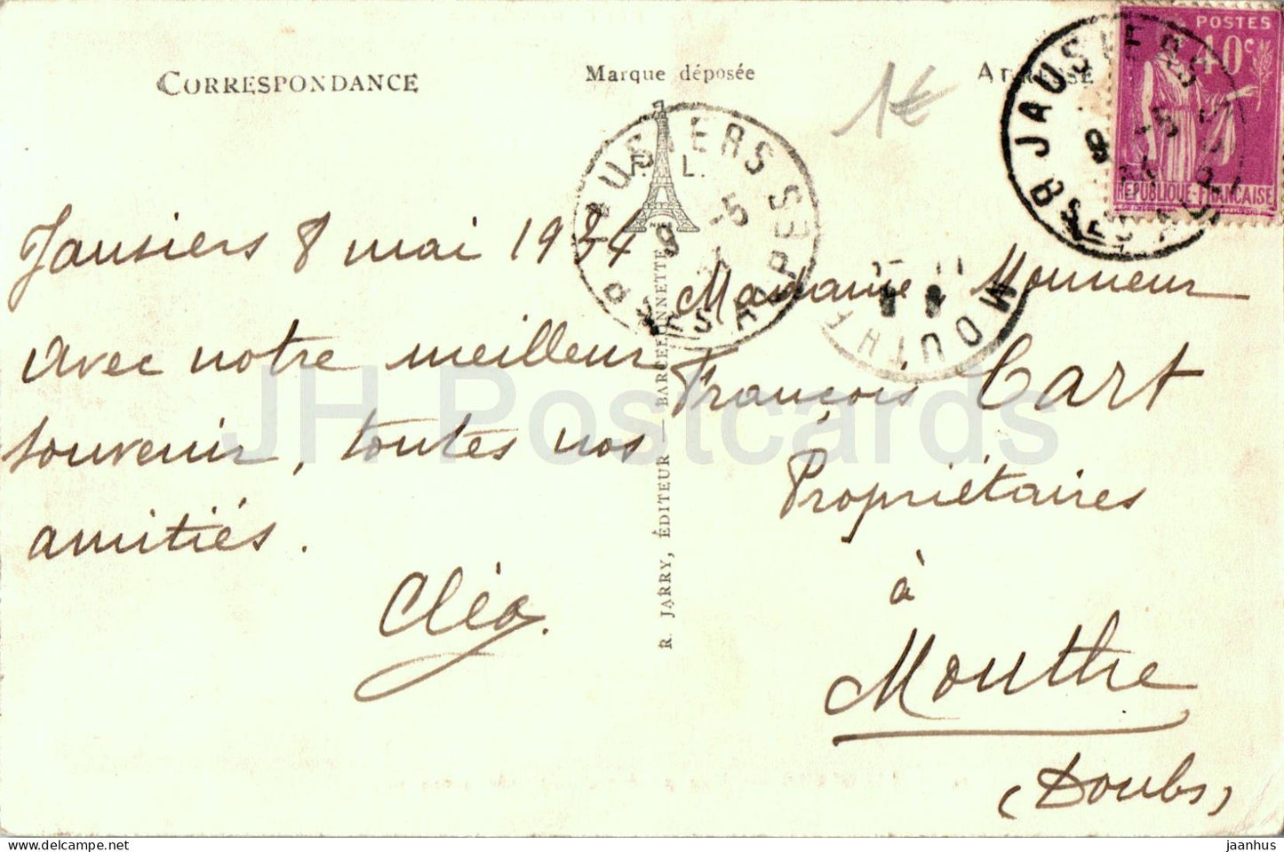 Jausiers - Vue Générale - Les Alpes Pittoresques - 34 - carte postale ancienne - 1931 - France - occasion 