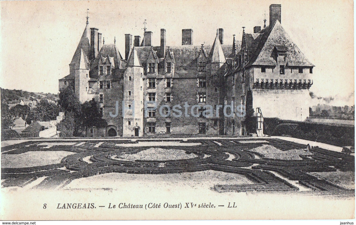 Langeais - Le Chateau - Cote Ouest - castle - 8 - old postcard - France - unused